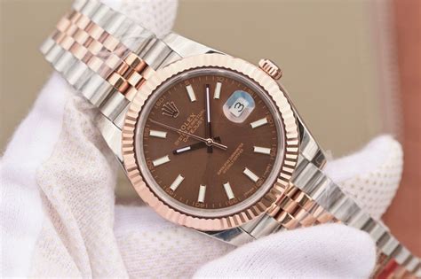 rolex datejust brown dial.